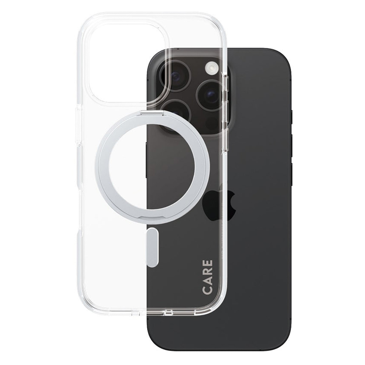 CARE by PanzerGlass Coque Kickstand MagSafe Apple iPhone 16 Pro - Silver