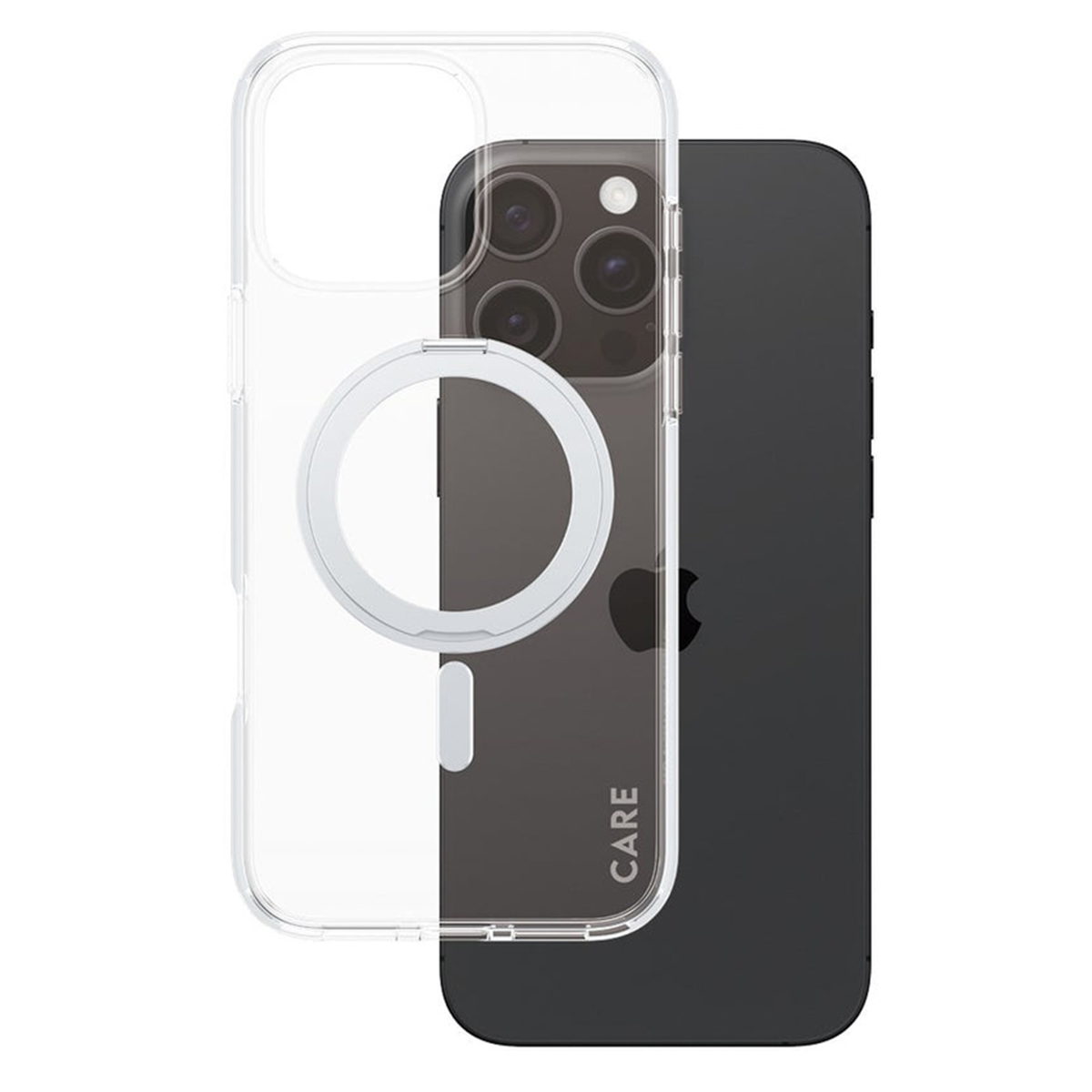CARE by PanzerGlass Coque Kickstand MagSafe Apple iPhone 16 Pro Max - Silver