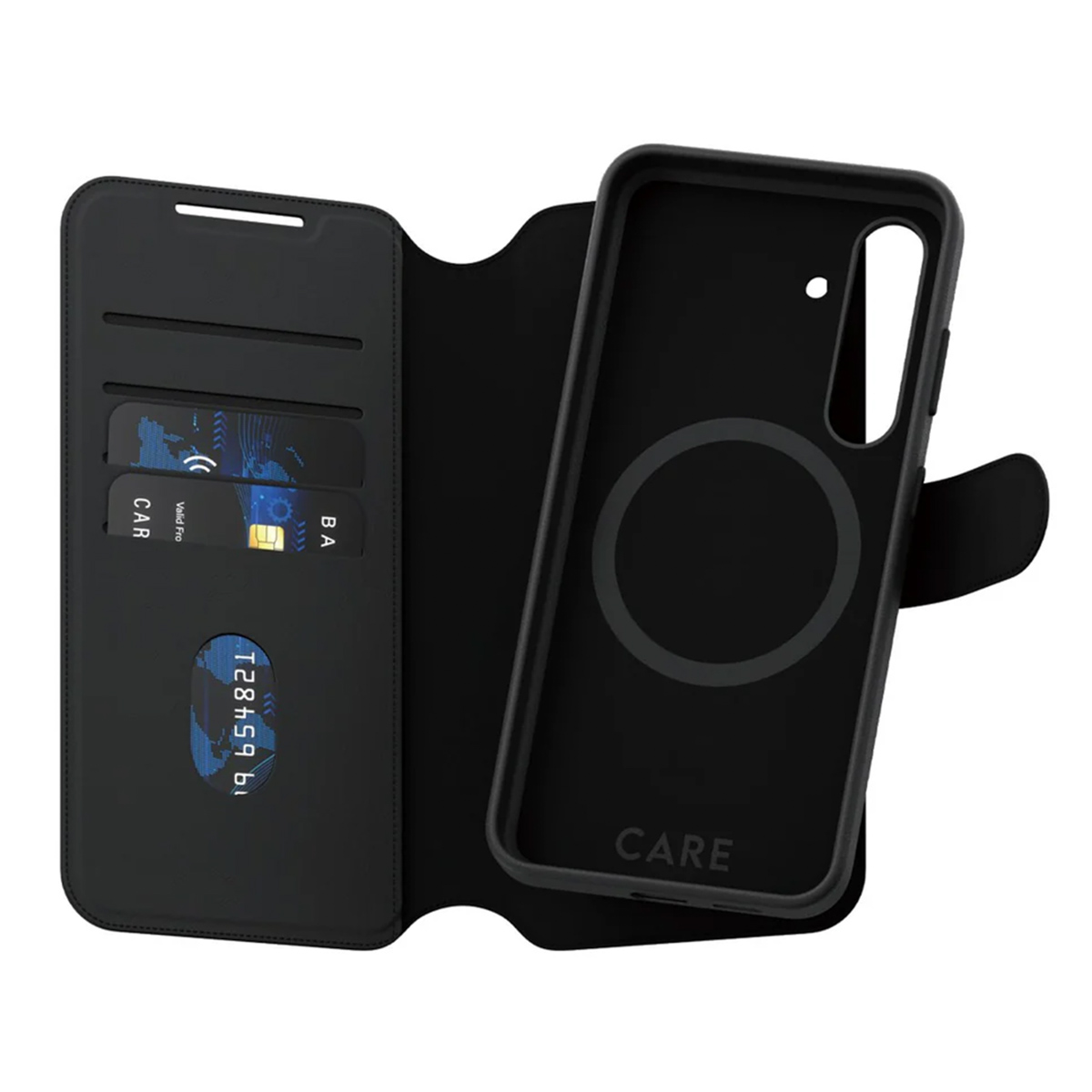 CARE by PanzerGlass Tango 2 in 1 Wallet Case MagSafe voor de Samsung Galaxy S24 - Black