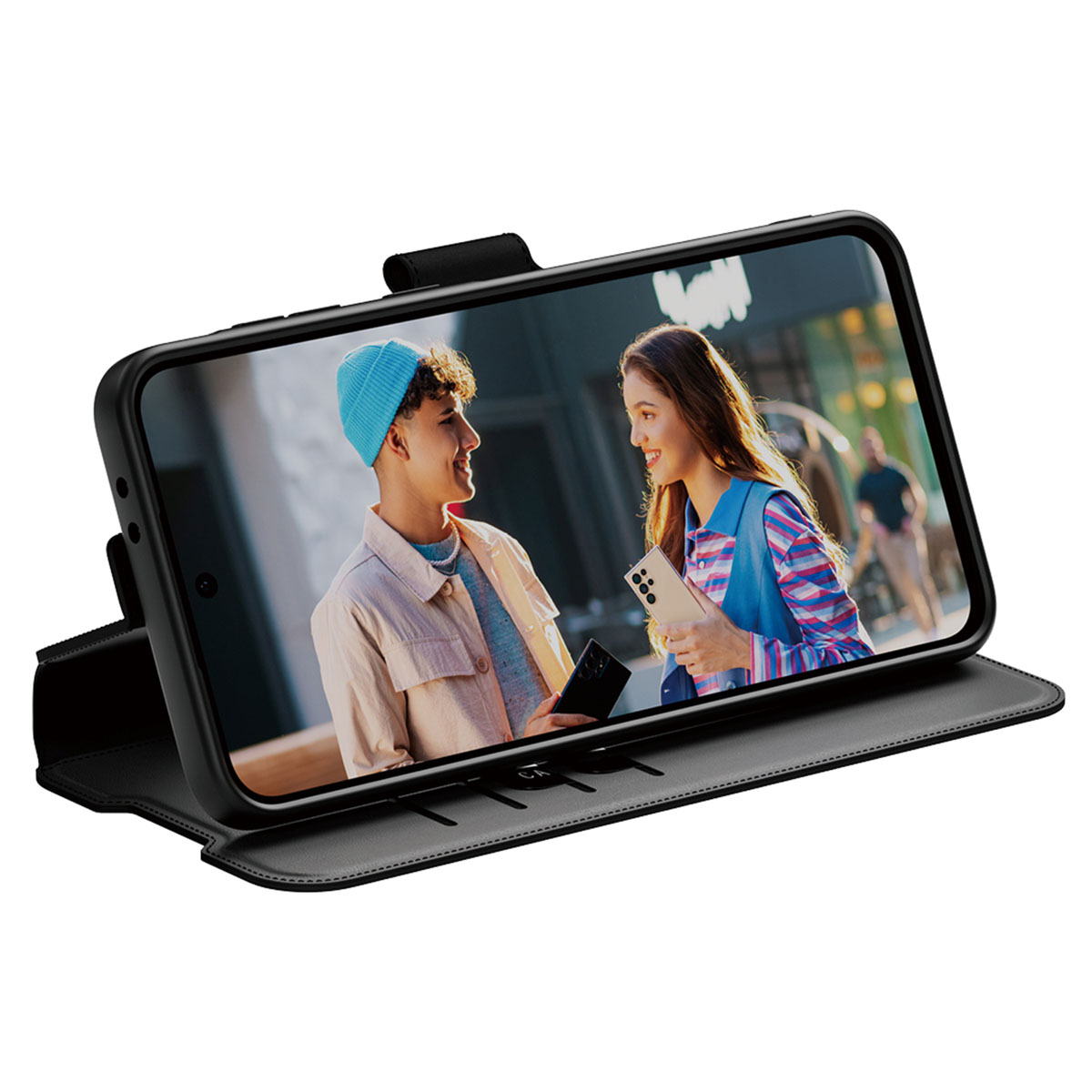 CARE by PanzerGlass Feature Wallet Case w. Kickstand voor de Samsung Galaxy A26 - Zwart
