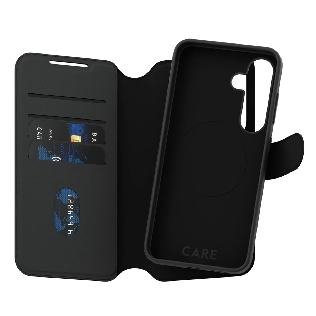 CARE by PanzerGlass Tango 2 in 1 Wallet Case MagSafe voor de Samsung Galaxy S25 - Black