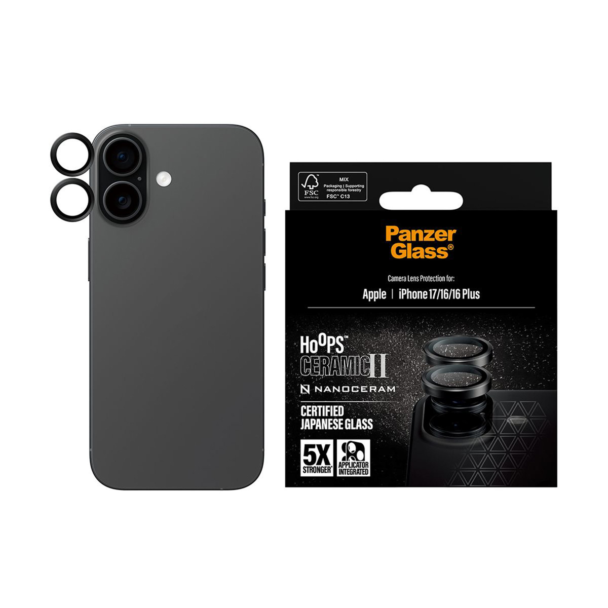 PanzerGlass Protection Caméra Ceramic Hoops Apple iPhone 17