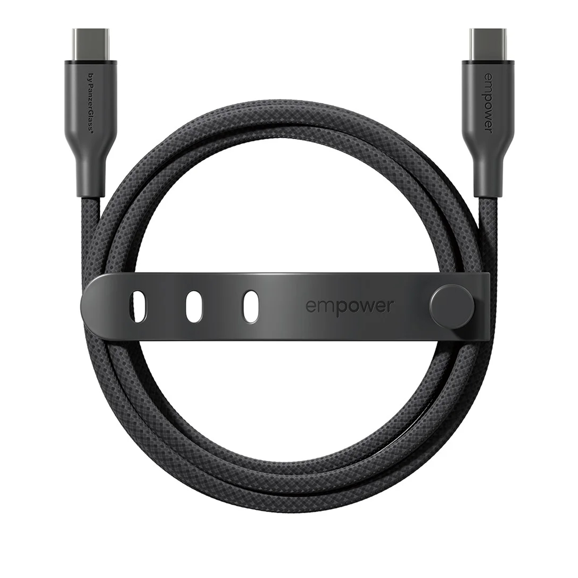 Empower by PanzerGlass Racing USB-C naar USB-C Oplaadkabel - 60W - 2 meter - Space Black