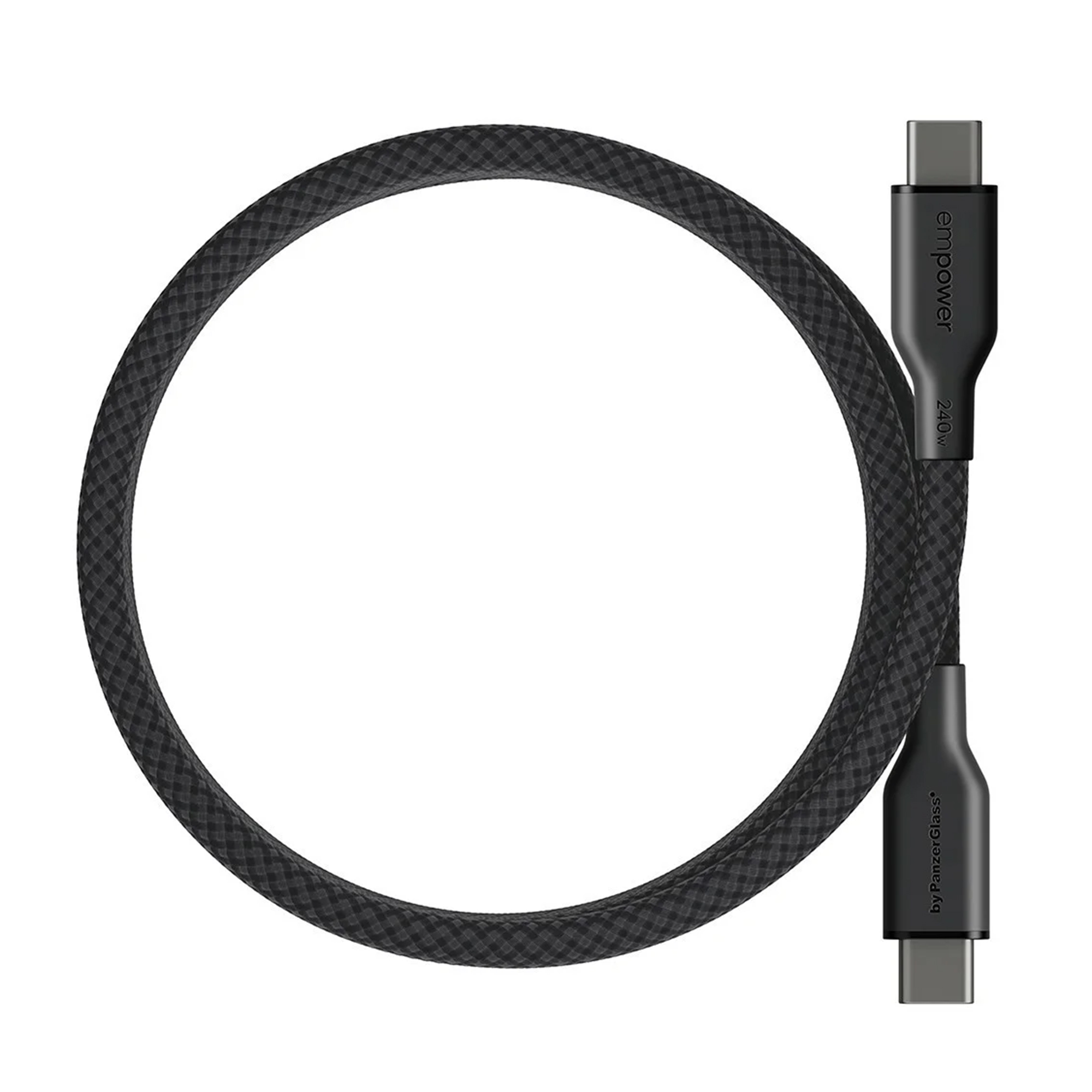 Empower by PanzerGlass Magnetic Snake USB-C naar USB-C Oplaadkabel - 240W - 1,5 meter - Space Black