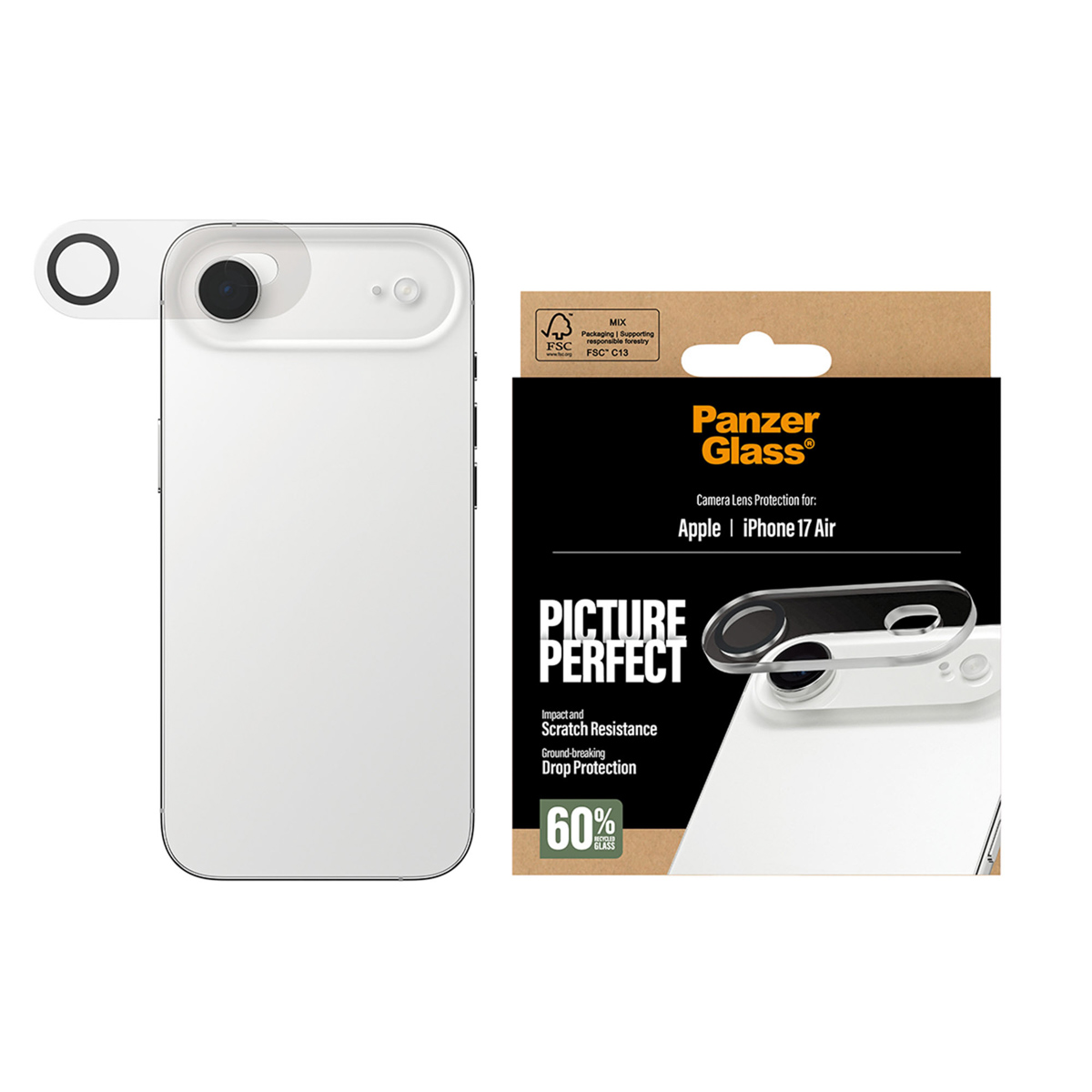 PanzerGlass PicturePerfect Camera Lens Protector voor de Apple iPhone Air