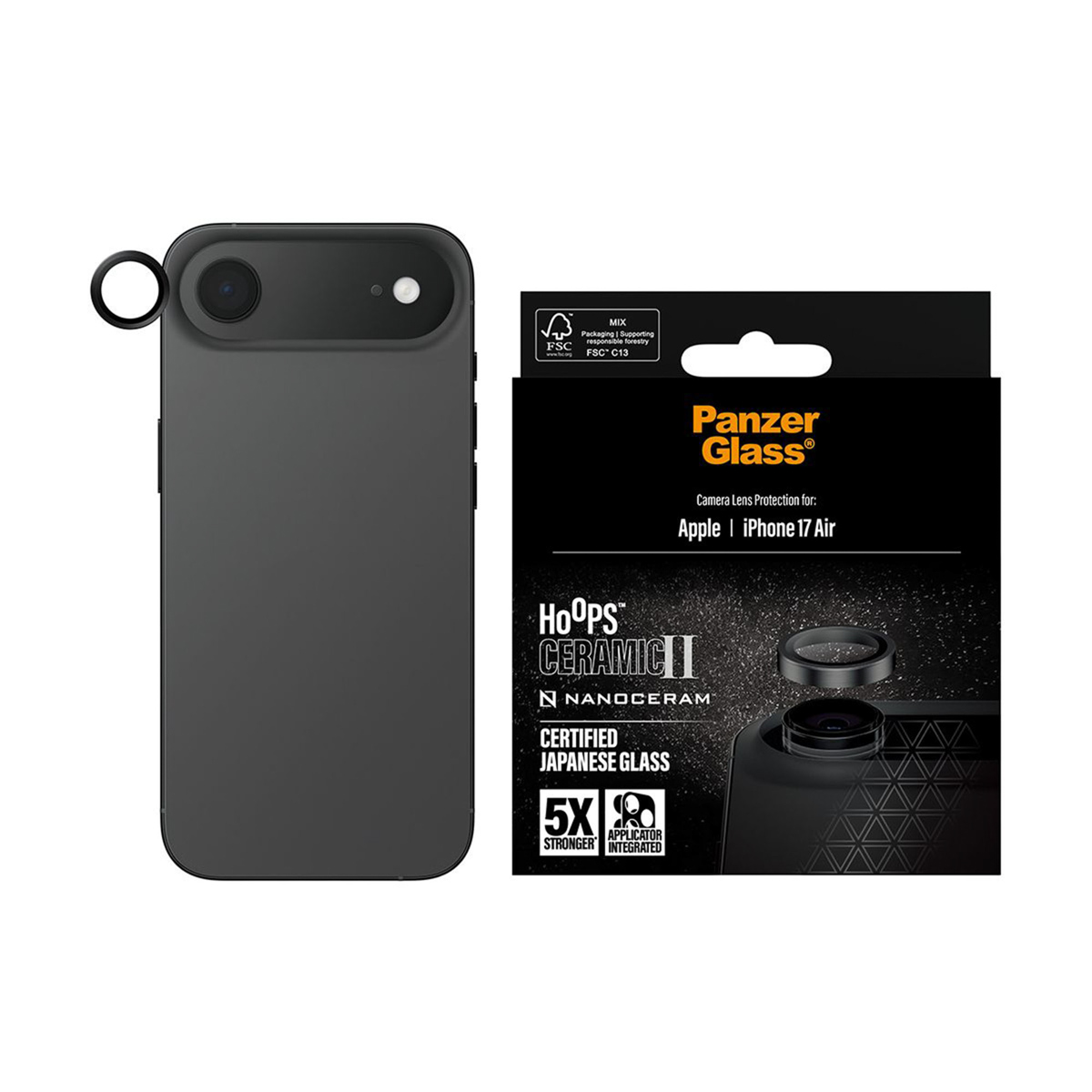 PanzerGlass Protection Caméra Ceramic Hoops Apple iPhone Air