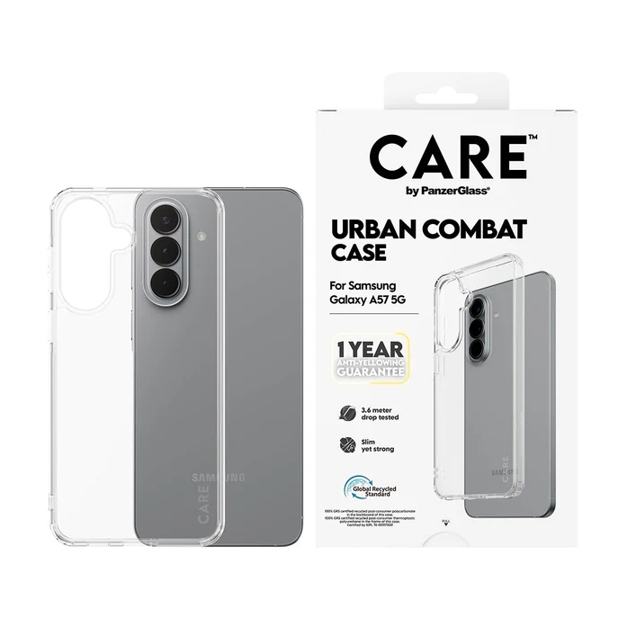 CARE by PanzerGlass Coque Urban Combat Samsung Galaxy A57 (5G) - Transparent