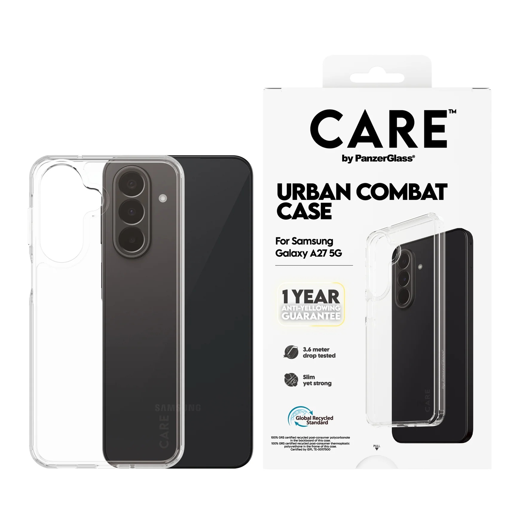 CARE by PanzerGlass Coque Urban Combat Samsung Galaxy A27 (5G) - Transparent