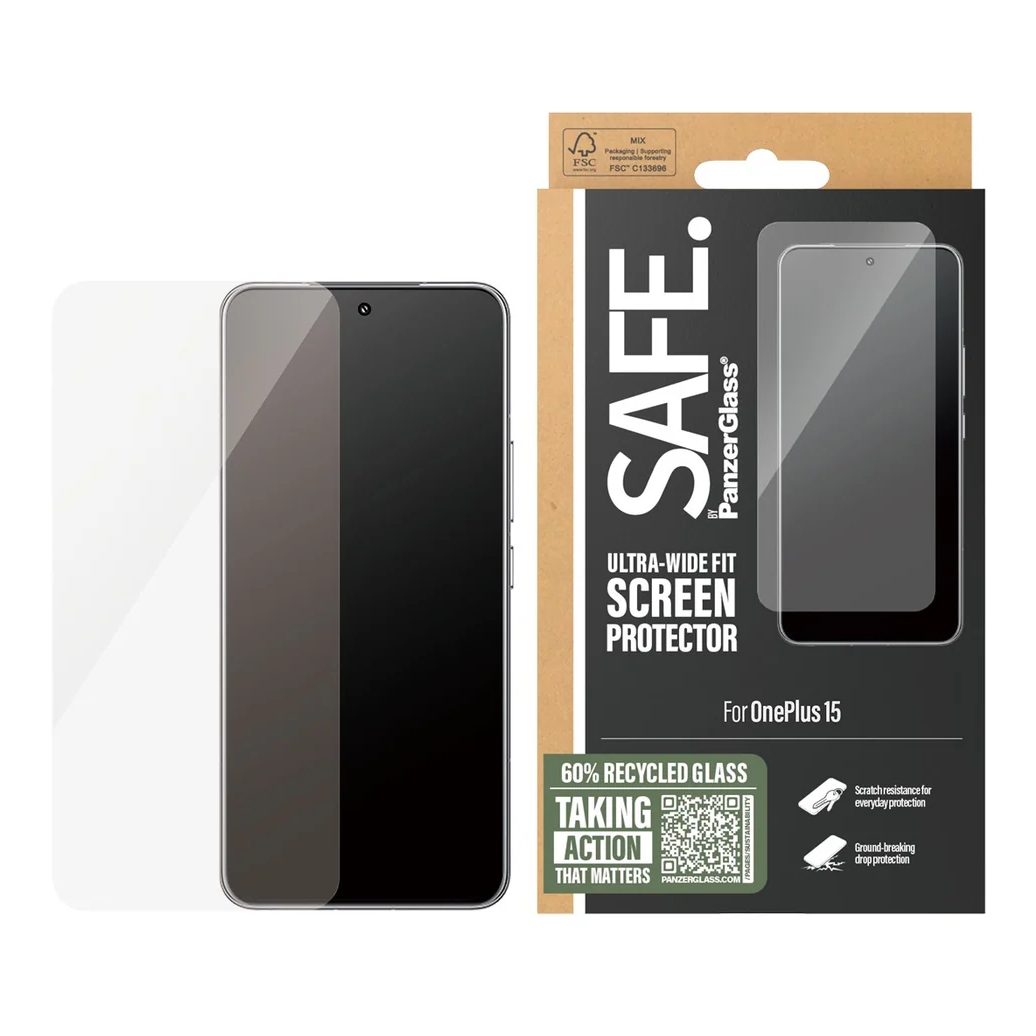 SAFE by PanzerGlass Protection d'écran Ultra-Wide Fit OnePlus 15