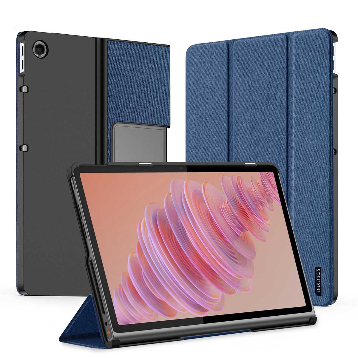 Dux Ducis Domo Bookcase voor de Lenovo Tab Plus - Donkerblauw