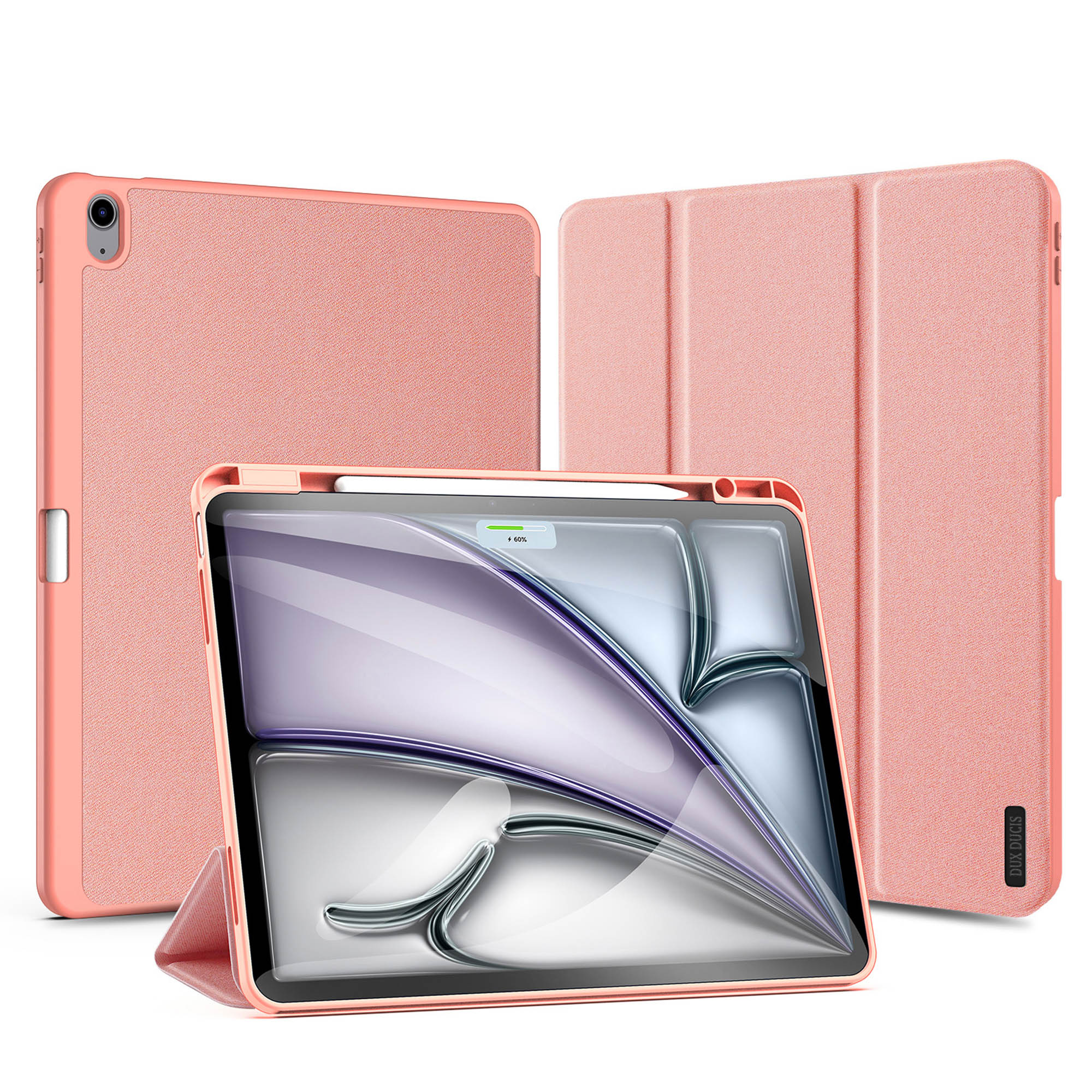 Dux Ducis Domo Bookcase voor de Apple iPad Air 13 inch (2026) M4 / (2025) M3 / (2024) M2 - Roze