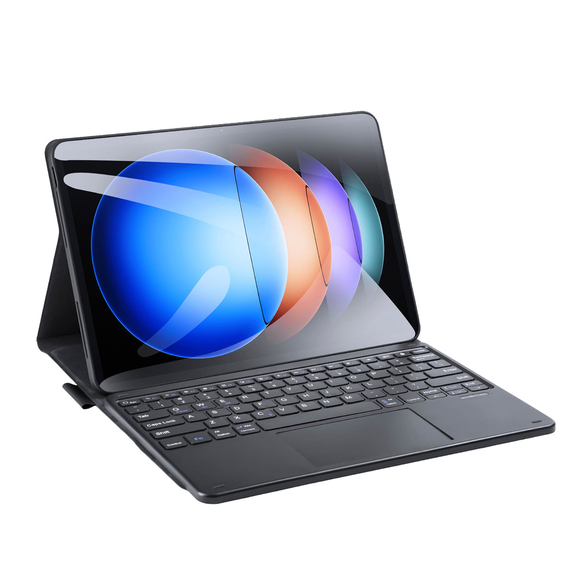 Dux Ducis QWERTY Bluetooth Keyboard Bookcase voor de Xiaomi Pad 6S Pro 12.4 - QWERTY / NL - Zwart