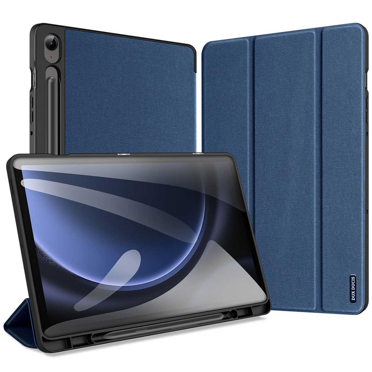 Dux Ducis Coque tablette Domo Samsung Galaxy Tab S10 FE / S9 FE - Bleu foncé