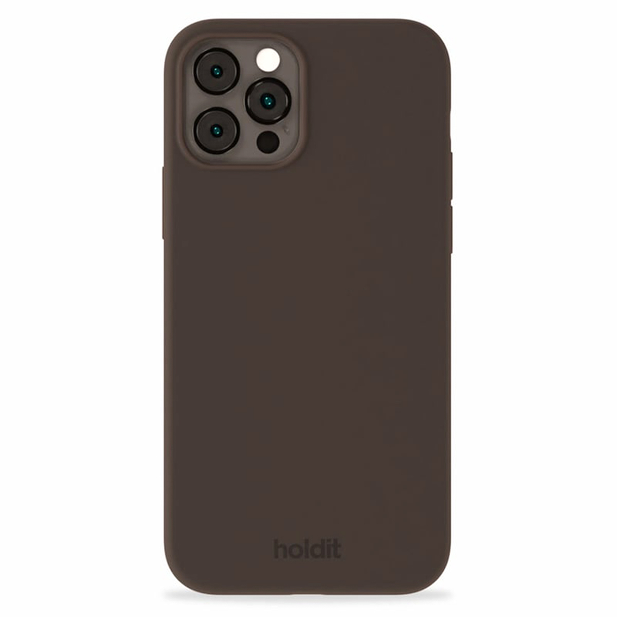 Holdit Coque Silicone Apple iPhone 12 (Pro) - Chocolate