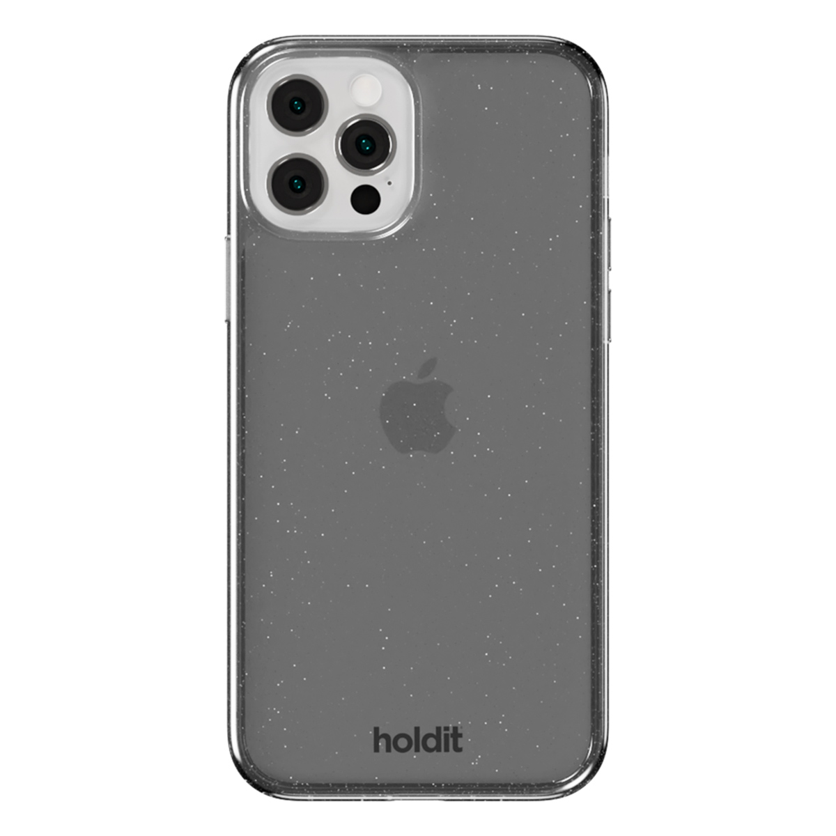 Holdit Coque Pailletée Apple iPhone 12 (Pro) - Noir