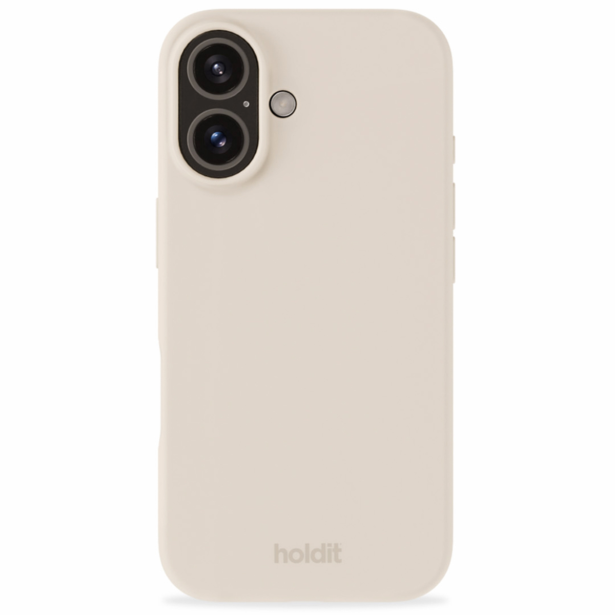 Holdit Silicone Case voor de Apple iPhone 16 - Light Beige