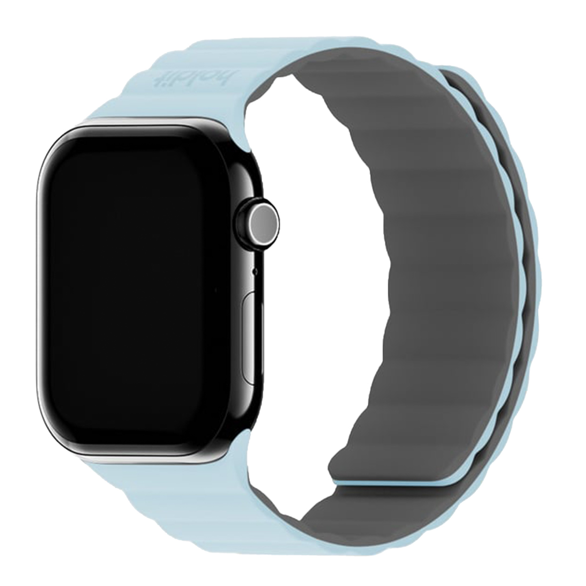 Holdit Siliconen bandje magneet voor de Apple Watch | 38/40/41/42 mm - Mineral Blue / Grey