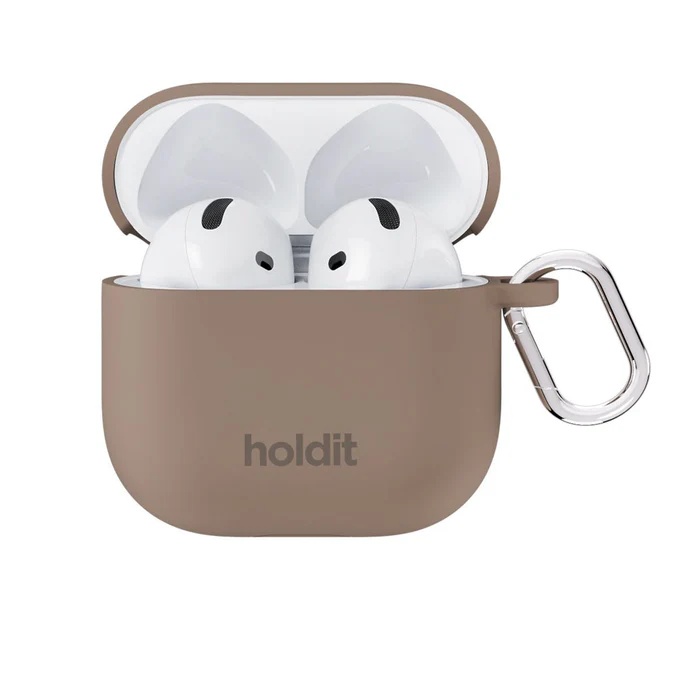 Holdit Coque Solid Silicone Apple AirPods 4 - Mocha Brown