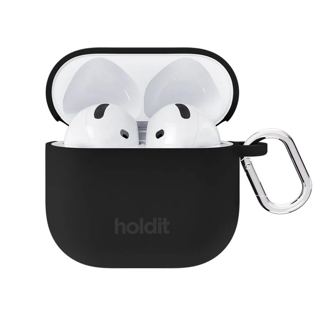 Holdit Coque Solid Silicone Apple AirPods 4 - Noir