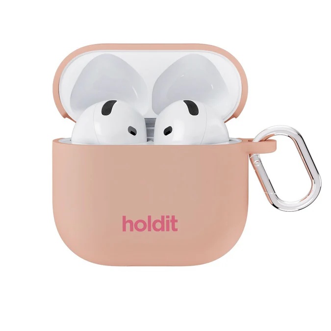 Holdit Coque Solid Silicone Apple AirPods 4 - Bare Pink