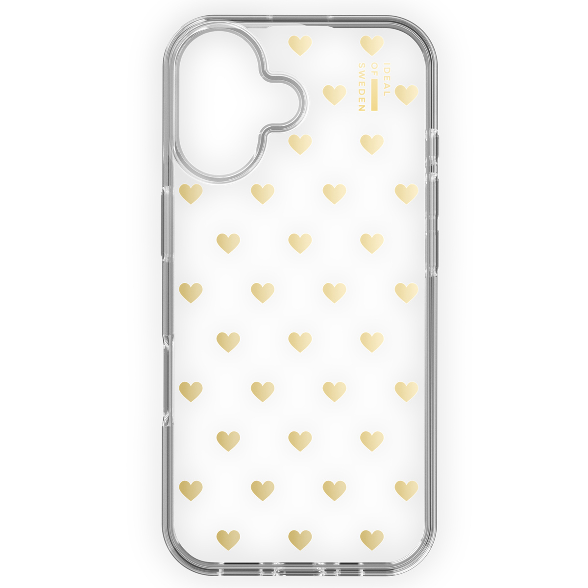 iDeal of Sweden Coque Clear MagSafe Apple iPhone 16 - Golden Hearts