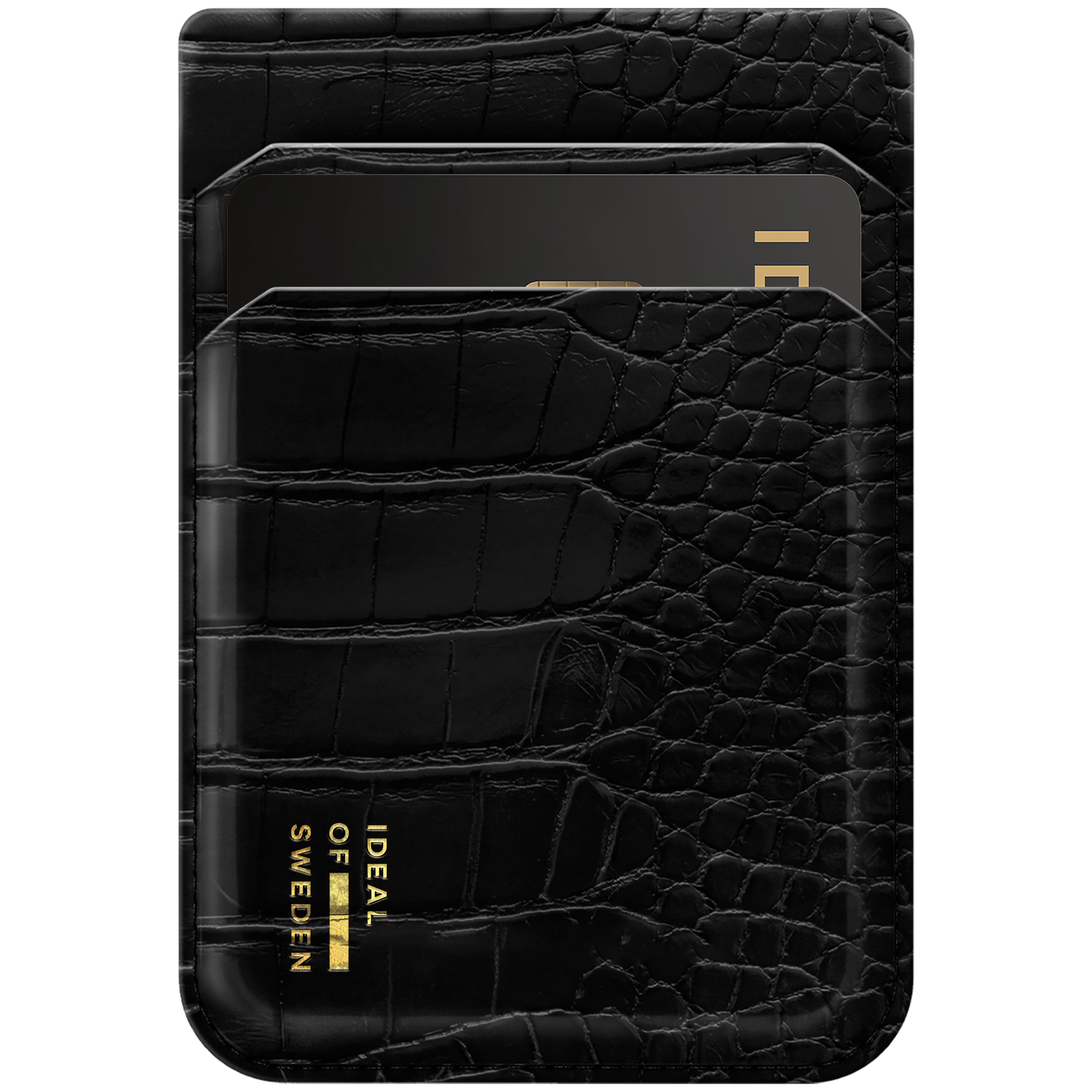 iDeal of Sweden MagSafe / Magnetic Card Holder - Black Croco