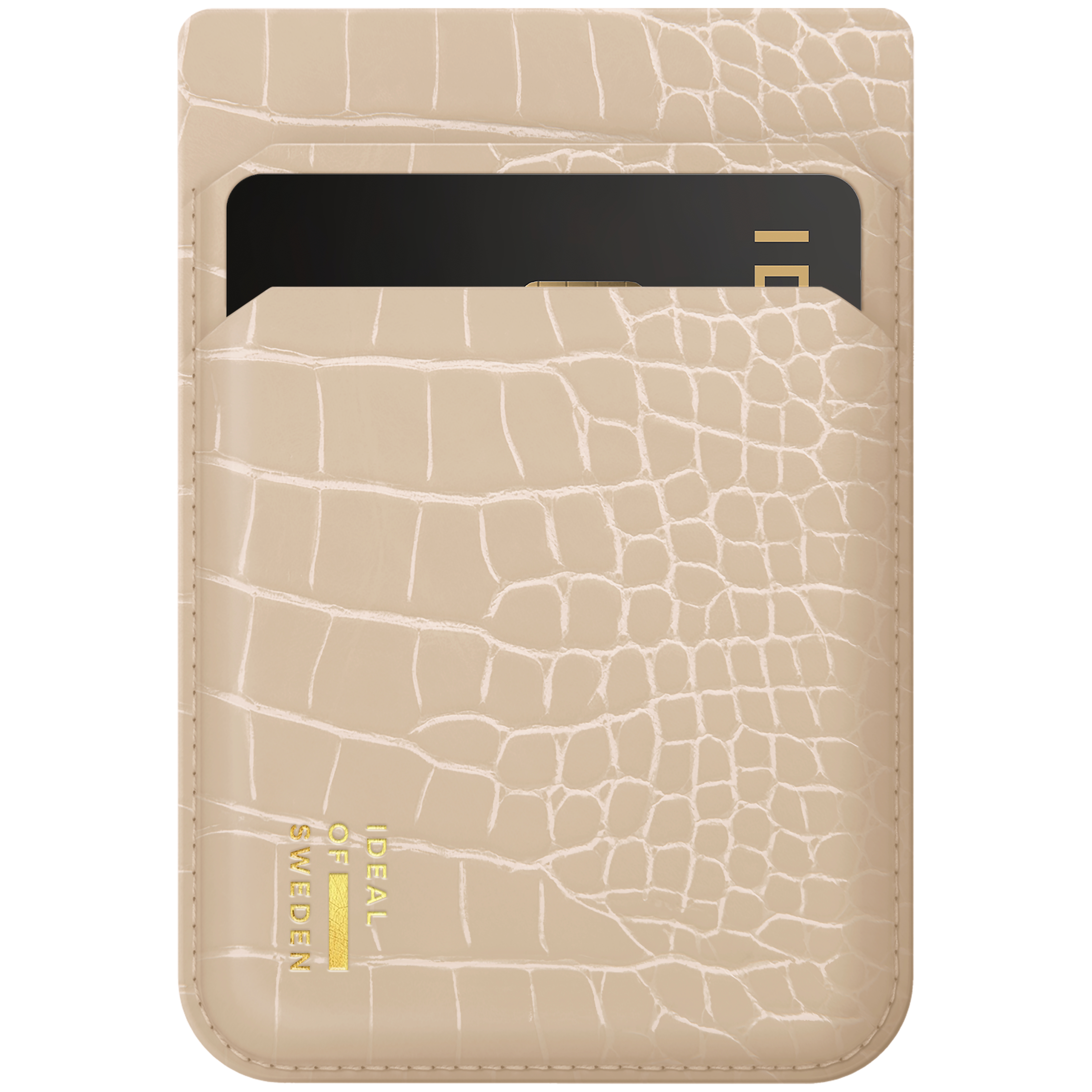 iDeal of Sweden MagSafe / Magnetic Card Holder - Warm Beige Croco