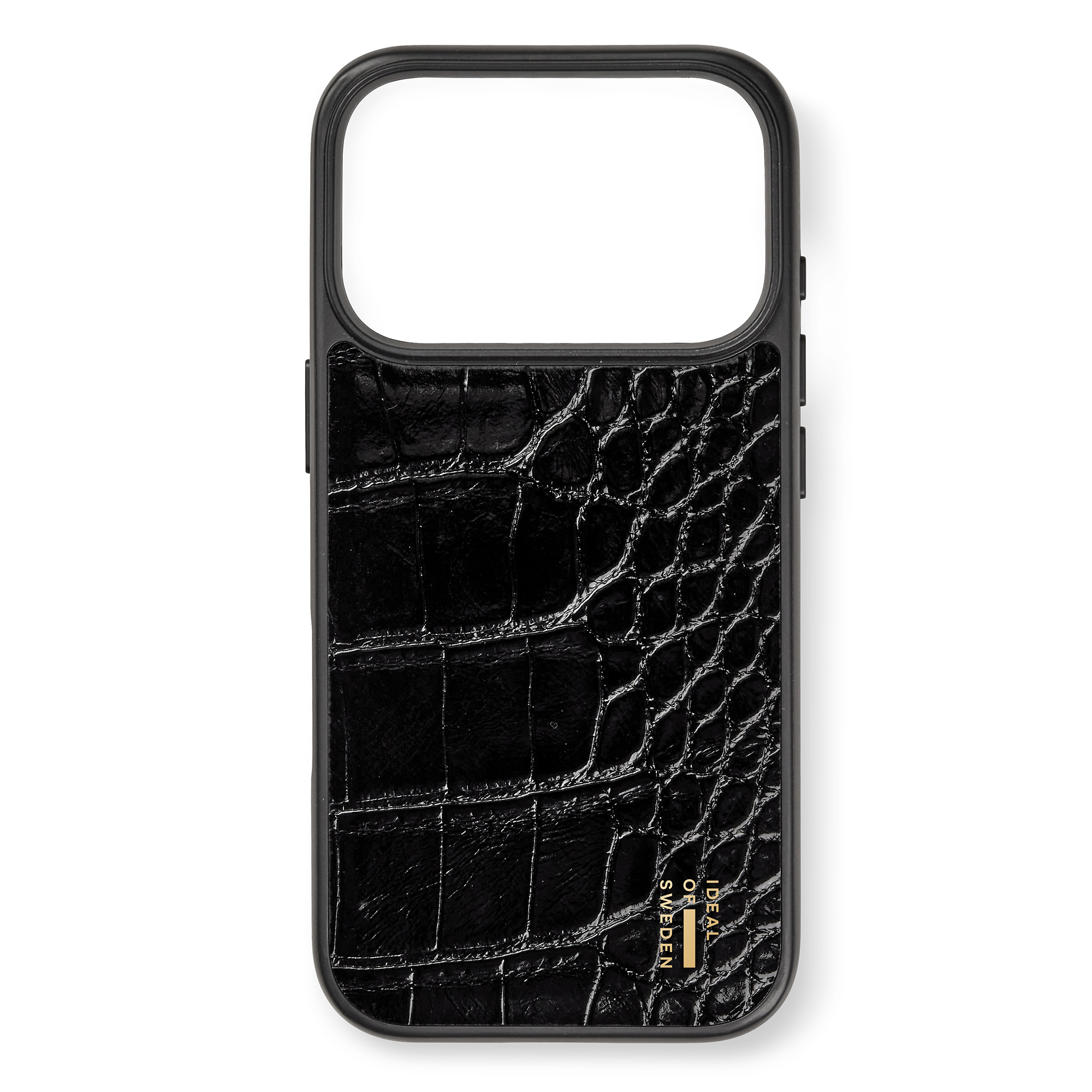 iDeal of Sweden Vegan Leather MagSafe Backcover voor de Apple iPhone 18 Pro / 17 Pro - Black Croco