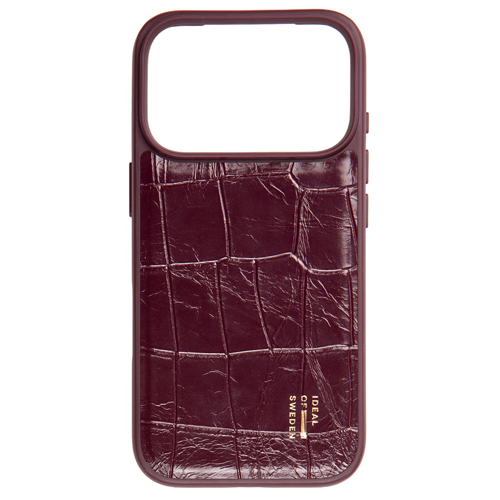 iDeal of Sweden Vegan Leather MagSafe Backcover voor de Apple iPhone 18 Pro Max / 17 Pro Max - Fine Wine Croco