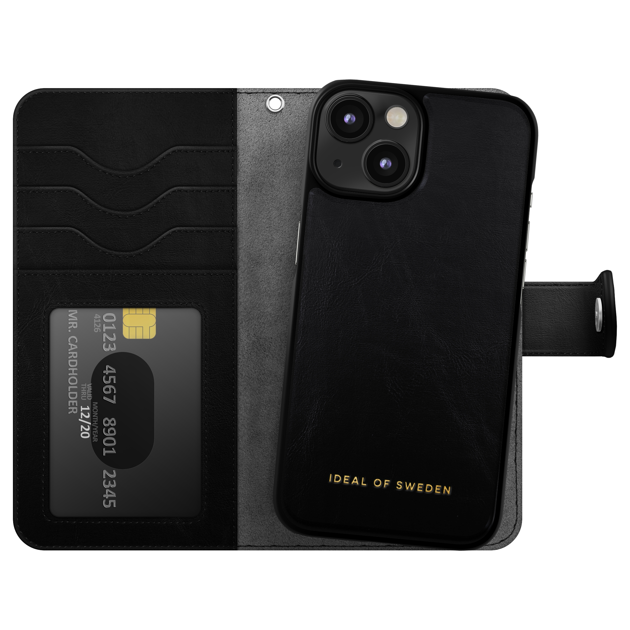 iDeal of Sweden Magnet Wallet+ Bookcase voor de Apple iPhone 17e / 16e / 15 / 14 / 13 - Black