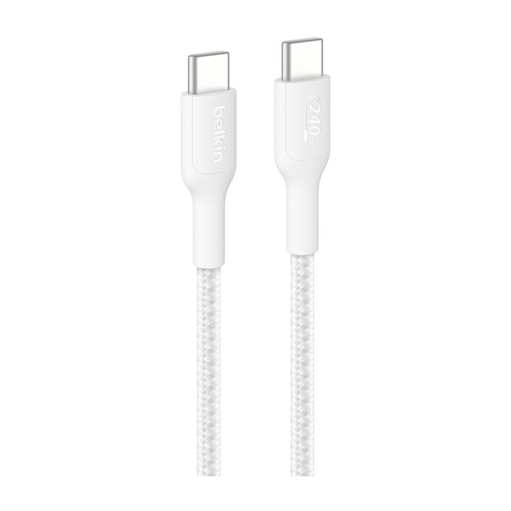 Belkin BoostCharge Pro Braided USB-C naar USB-C kabel - 1 meter - Wit