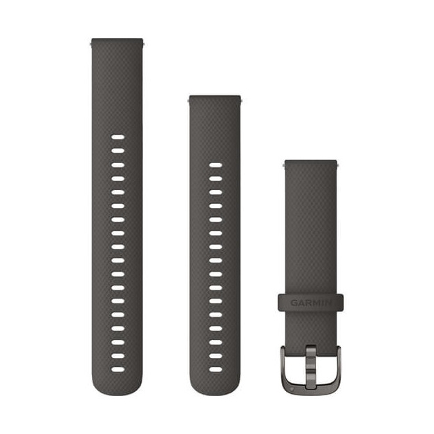 Siliconen bandje - Garmin 18 mm aansluiting - Graphite