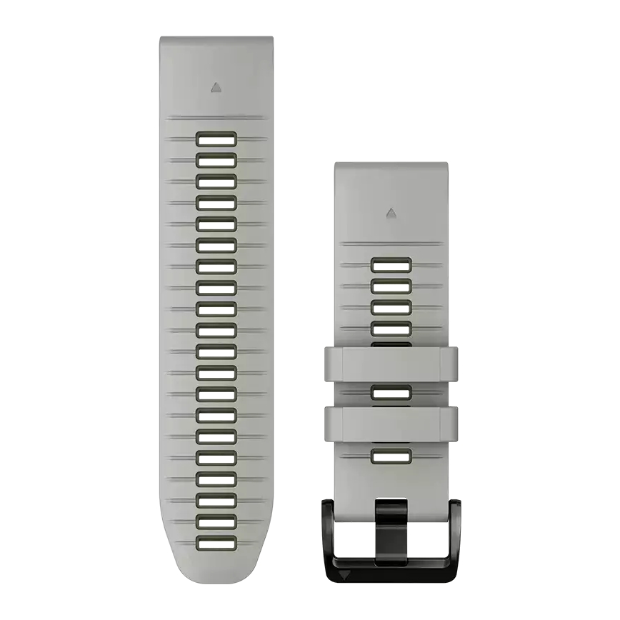 QuickFit® Siliconen bandje - Garmin 26 mm aansluiting - Fog Gray / Moss