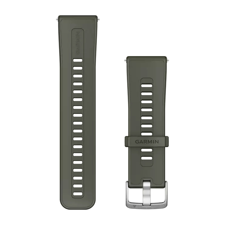 Siliconen bandje - Garmin 24 mm aansluiting - Moss Green
