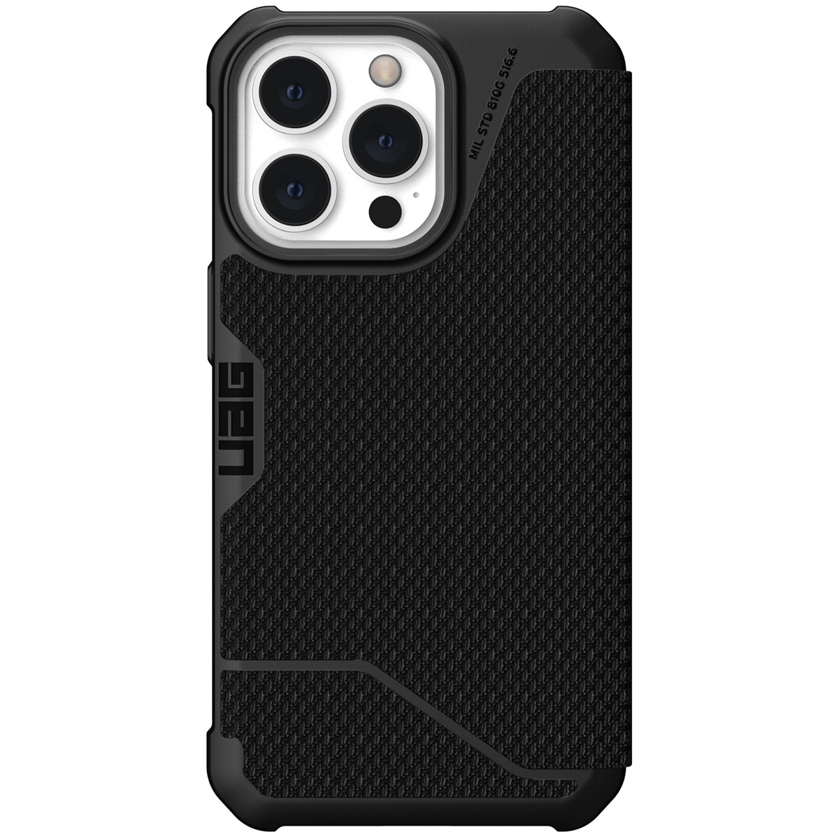 UAG Metropolis Bookcase voor de Apple iPhone 13 Pro - Kevlar Black