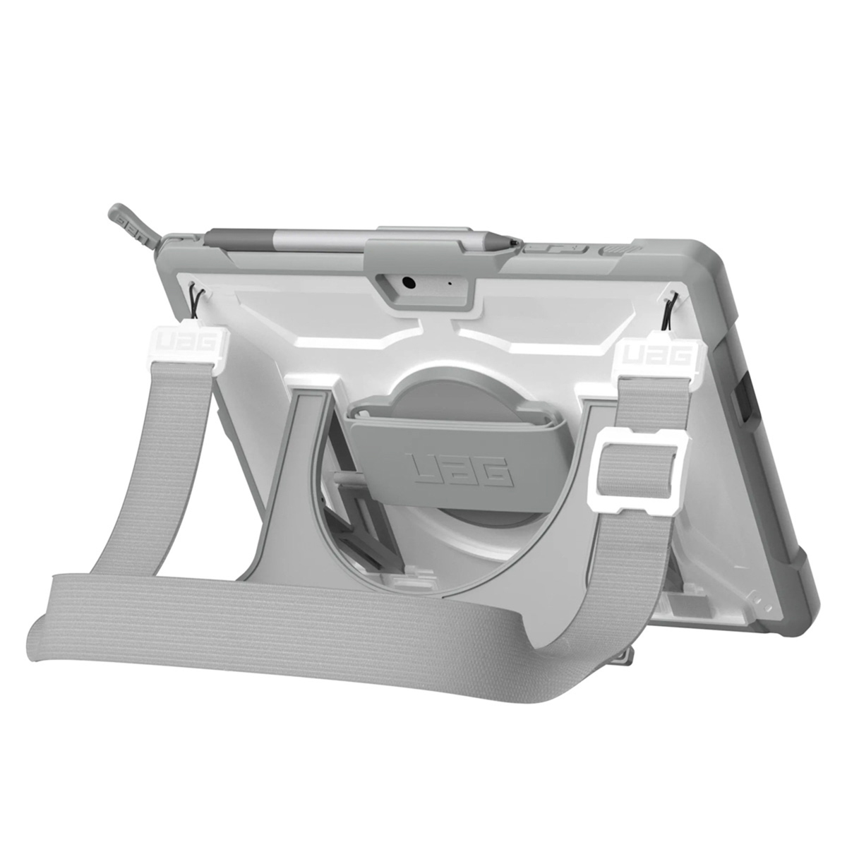 UAG Coque tablette Plasma Healthcare avec strap et bandoulière Microsoft Surface Go / Go 2 / Go 3 / Go 4 - Blanc / Gris