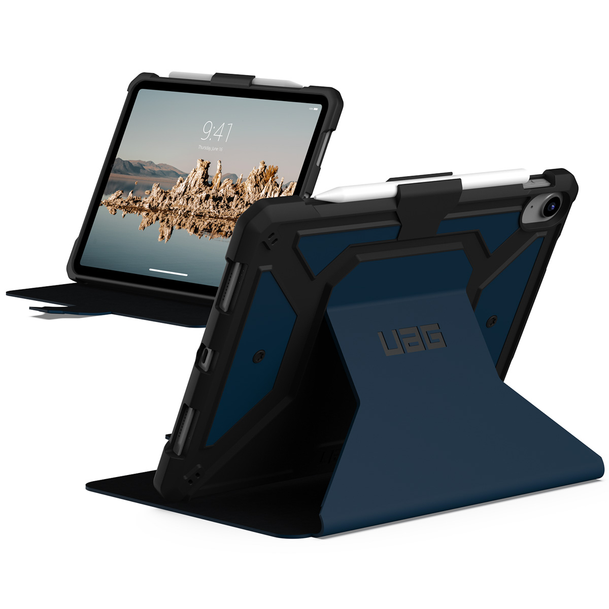 UAG Metropolis Bookcase voor de Apple iPad 11 (2025) 11 inch A16 / iPad 10 (2022) 10.9 inch - Blauw