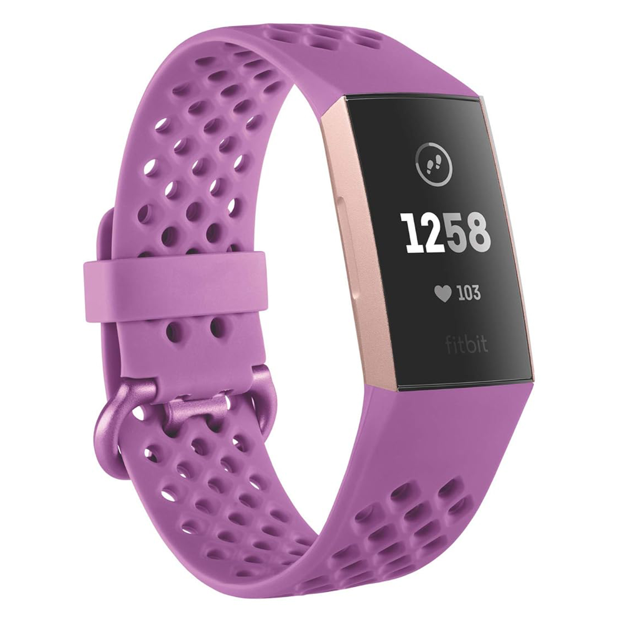 Bracelet Sport silicone Fitbit Charge 3 / 4 - Taille L - Berry