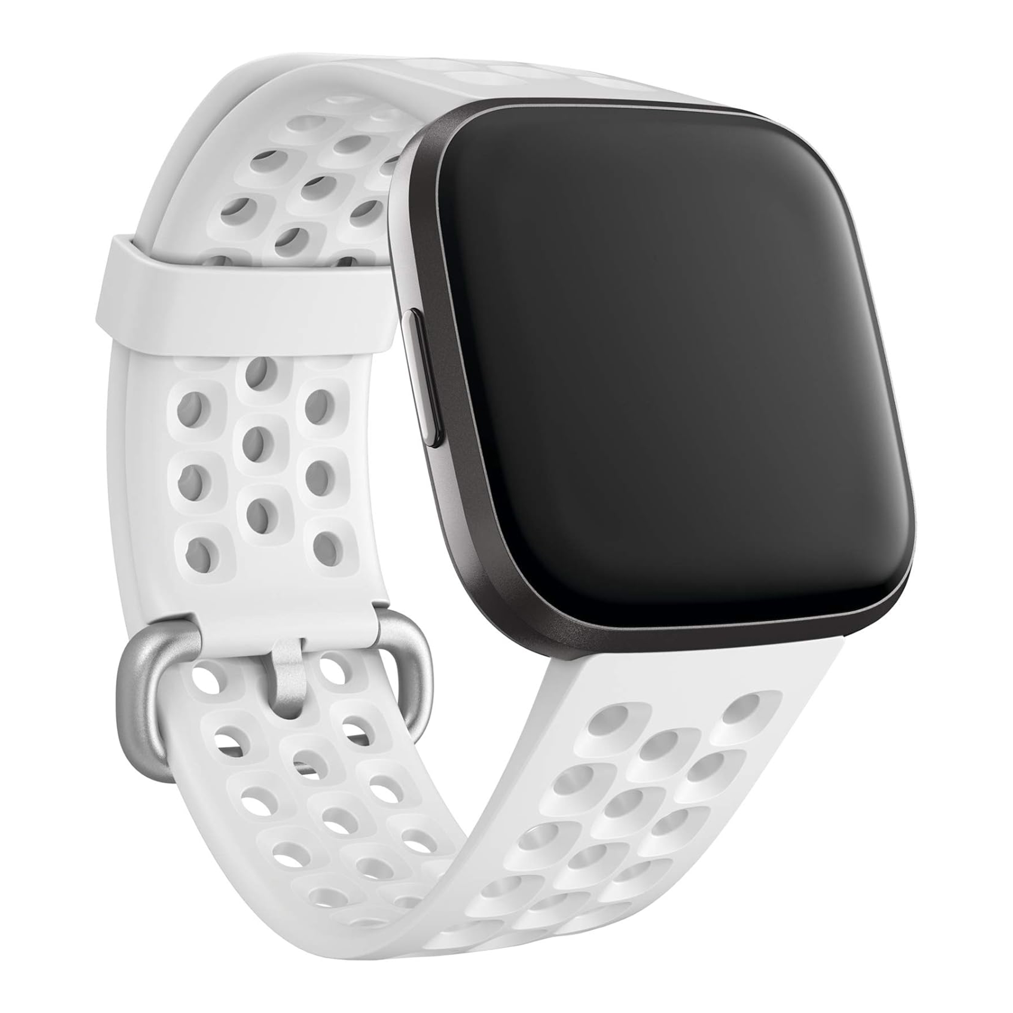 Bracelet Sport silicone Fitbit Versa / Versa 2 / Versa Lite - Taille S - Blanc