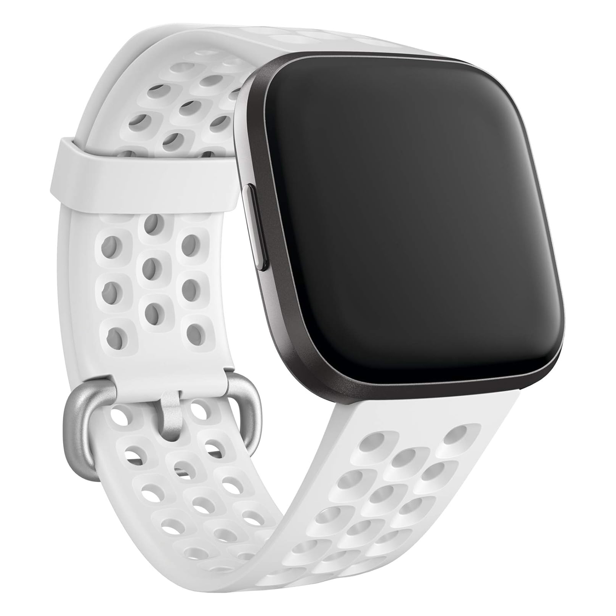 Bracelet Sport silicone Fitbit Versa / Versa 2 / Versa Lite - Taille L - Blanc