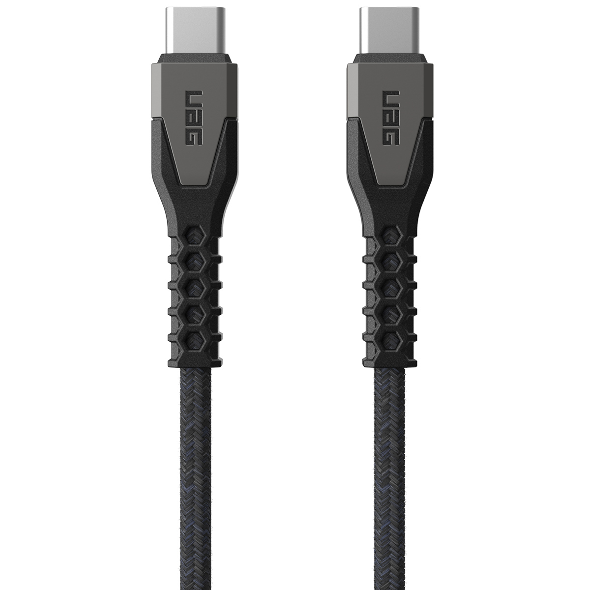 UAG Kevlar® Core USB-C naar USB-C oplaadkabel - 1,5 meter - Zwart / Grijs