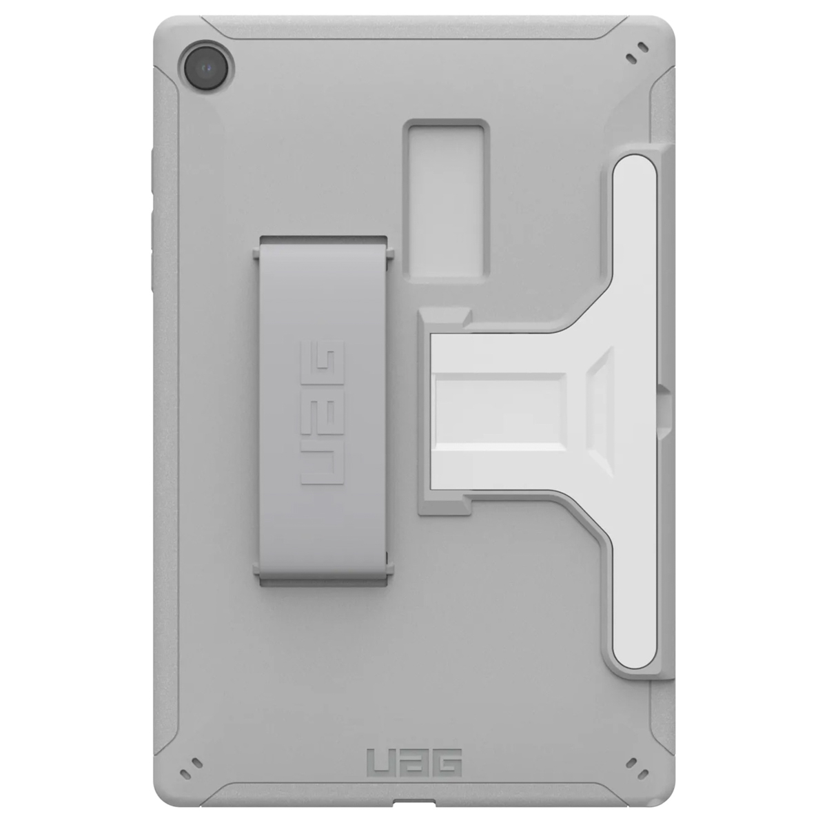 UAG Scout Healthcare backcover met stand en strap voor de Samsung Galaxy Tab A9 Plus - Wit / Grijs