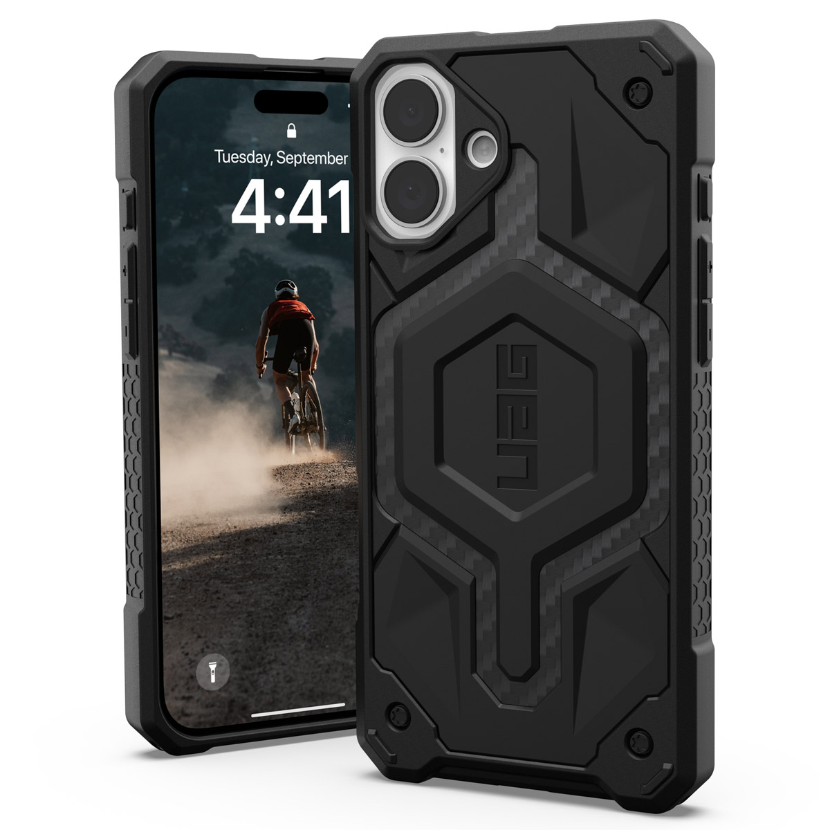 UAG Monarch Pro Backcover voor de Apple iPhone 16 Plus - Carbon Fiber