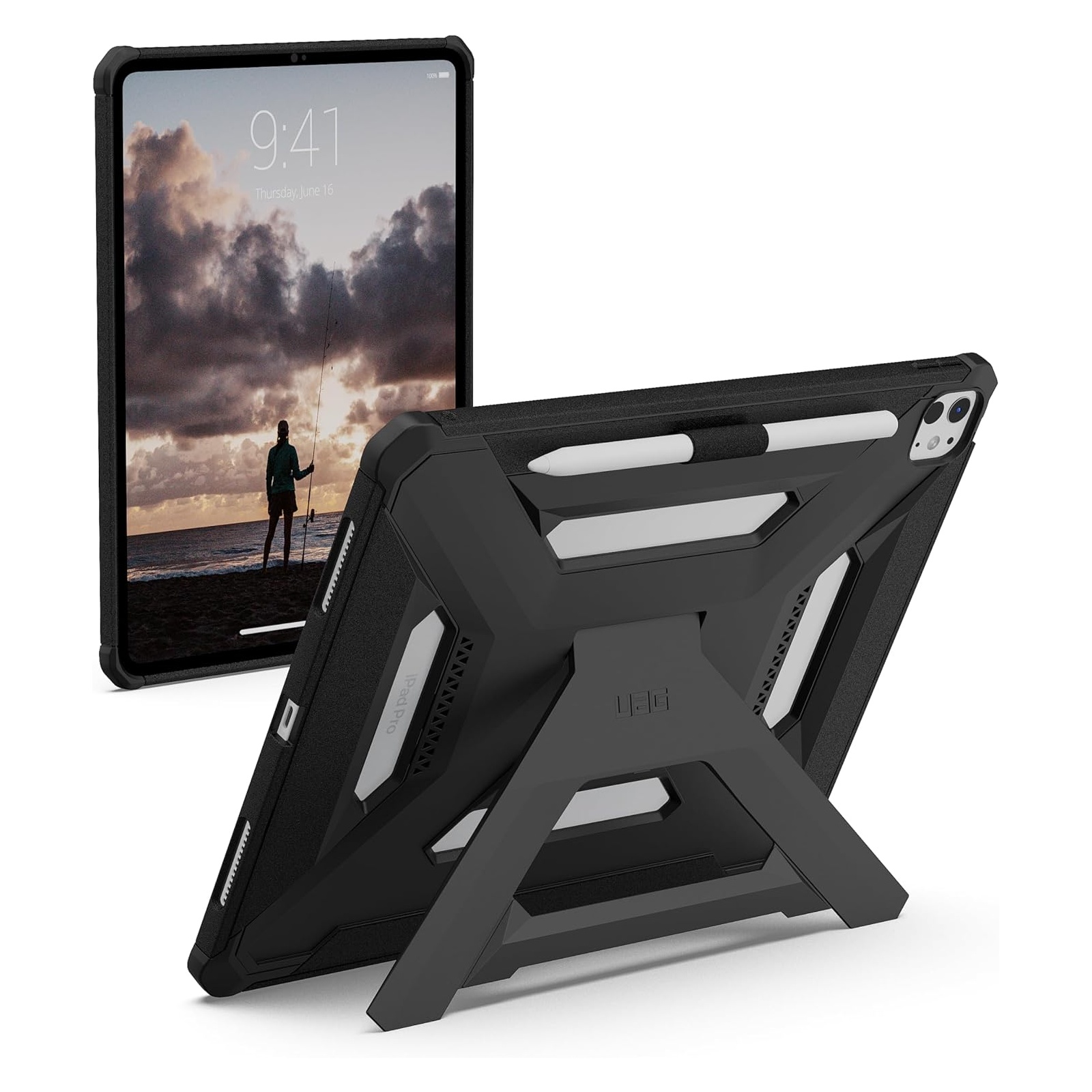 UAG Scout Plus Backcover met stand voor de Apple iPad Pro 13 (2025) M5 / (2024) M4 - Black
