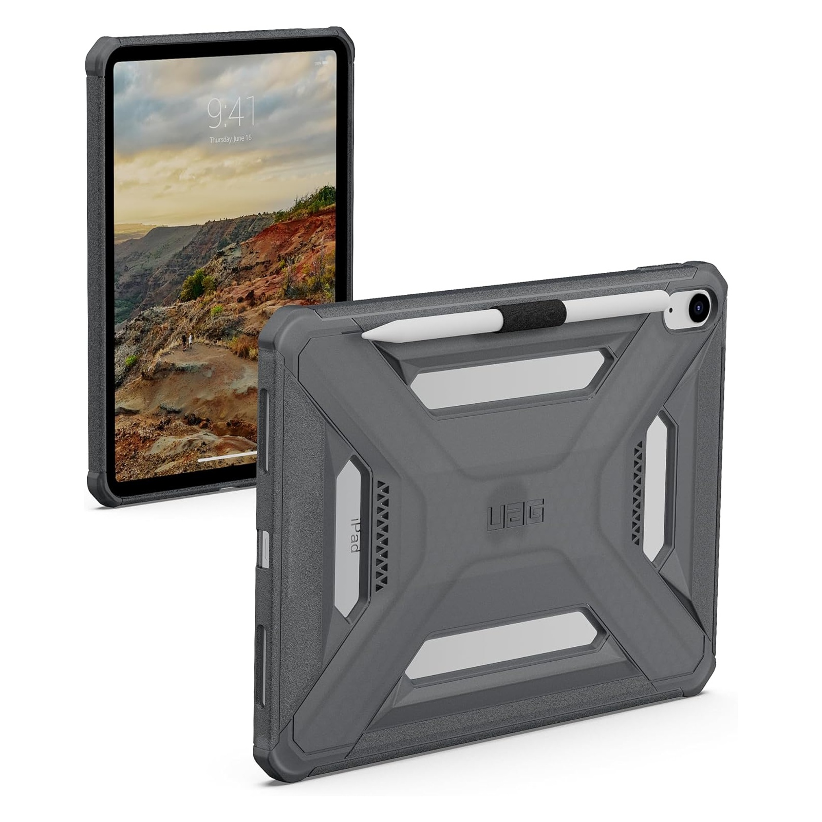UAG Scout LT backcover voor de Apple iPad 11 (2025) 11 inch A16 / iPad 10 (2022) 10.9 inch - Ash