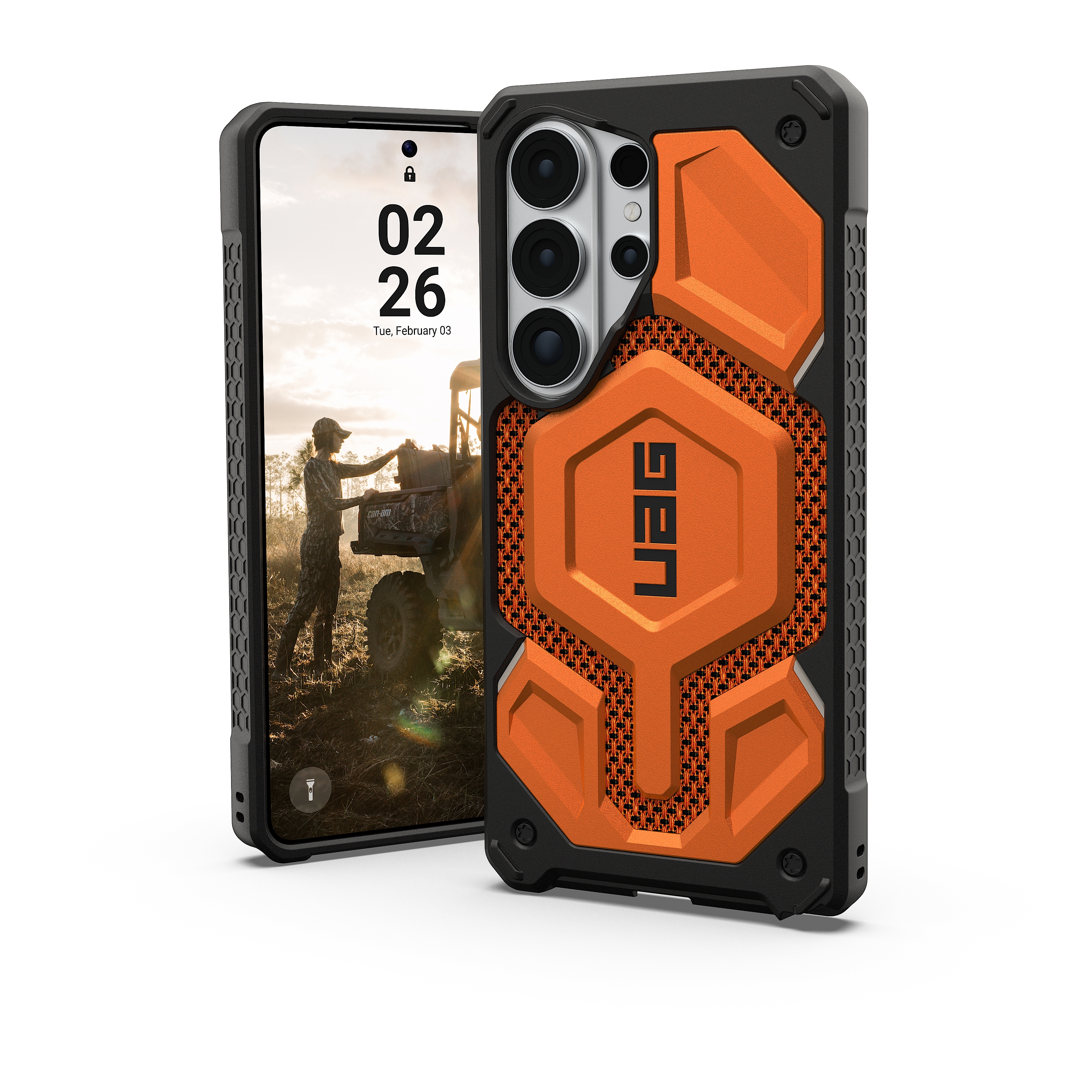 UAG Coque arrière Monarch Pro Samsung Galaxy S26 Ultra - Kevlar Burnt Orange