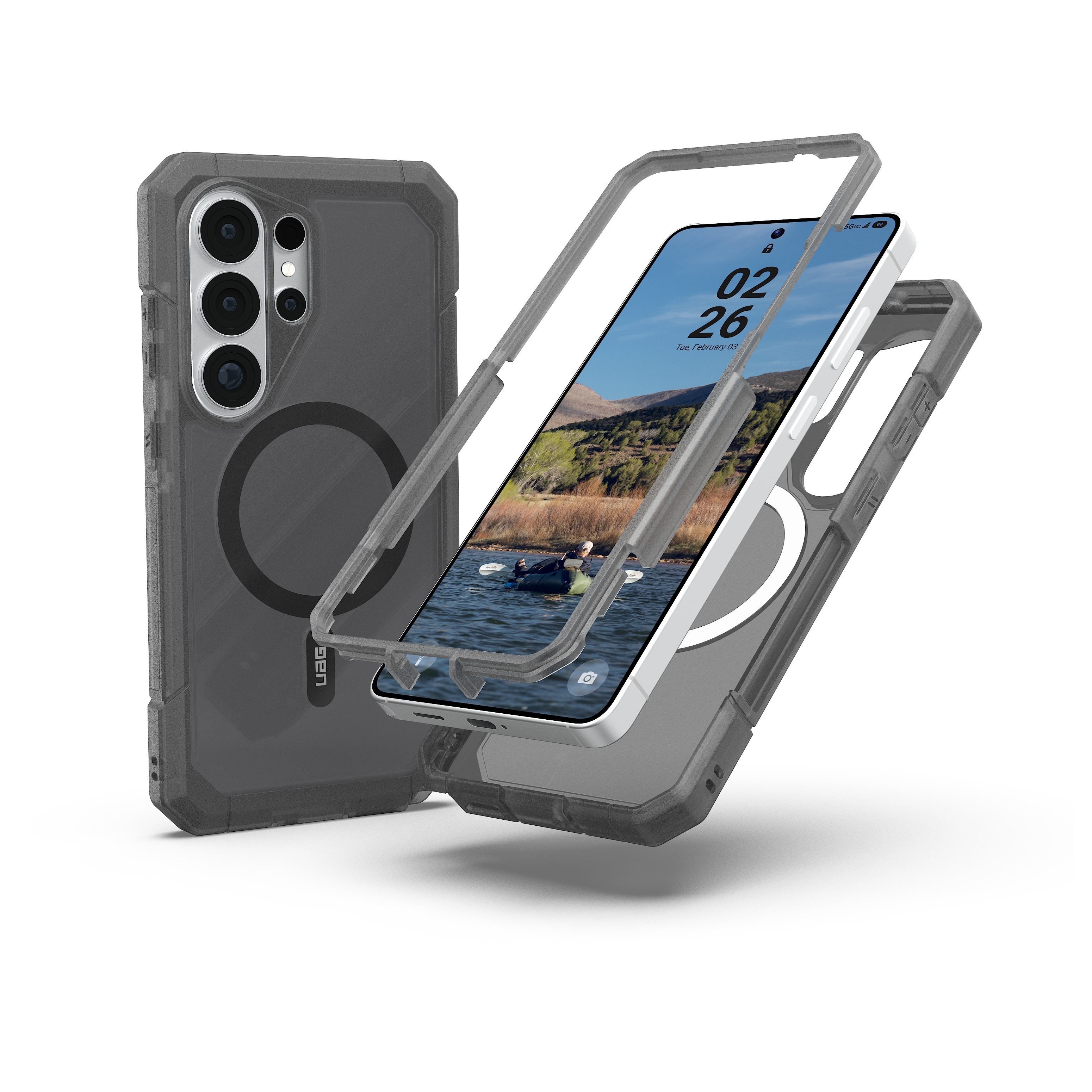 UAG Trooper coque arrière avec aimant Samsung Galaxy S26 Ultra - Ash