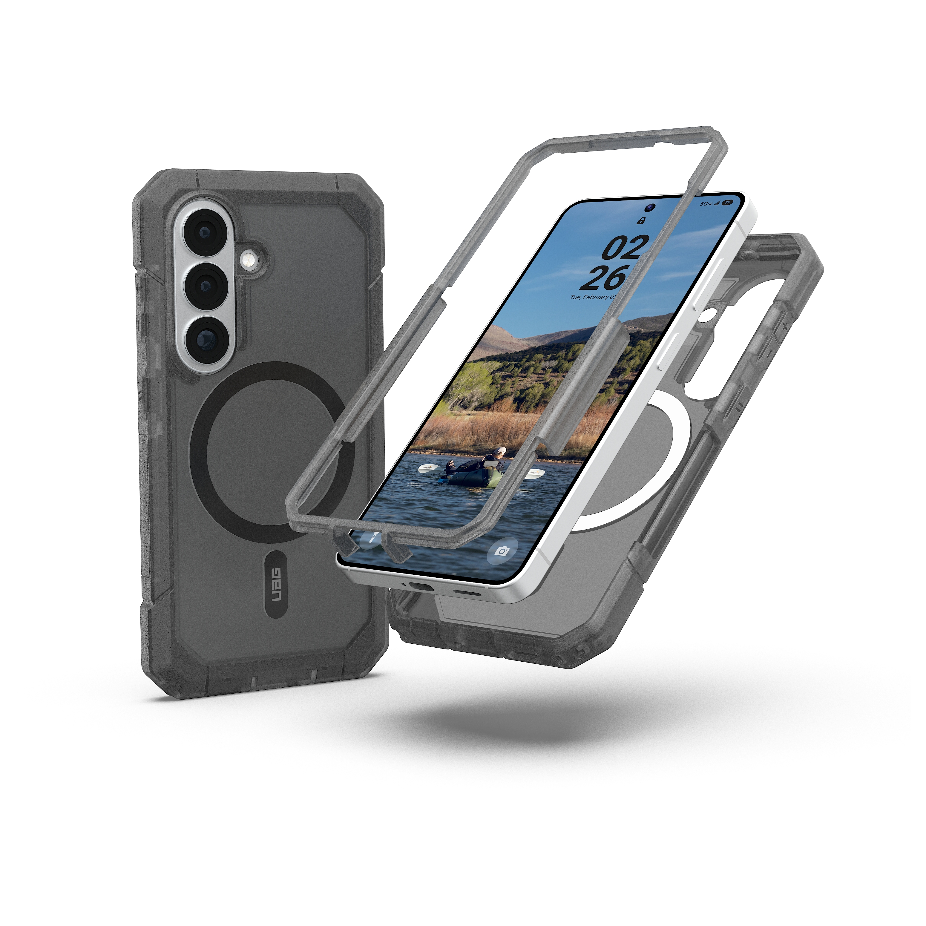 UAG Trooper coque arrière avec aimant Samsung Galaxy S26 Plus - Ash