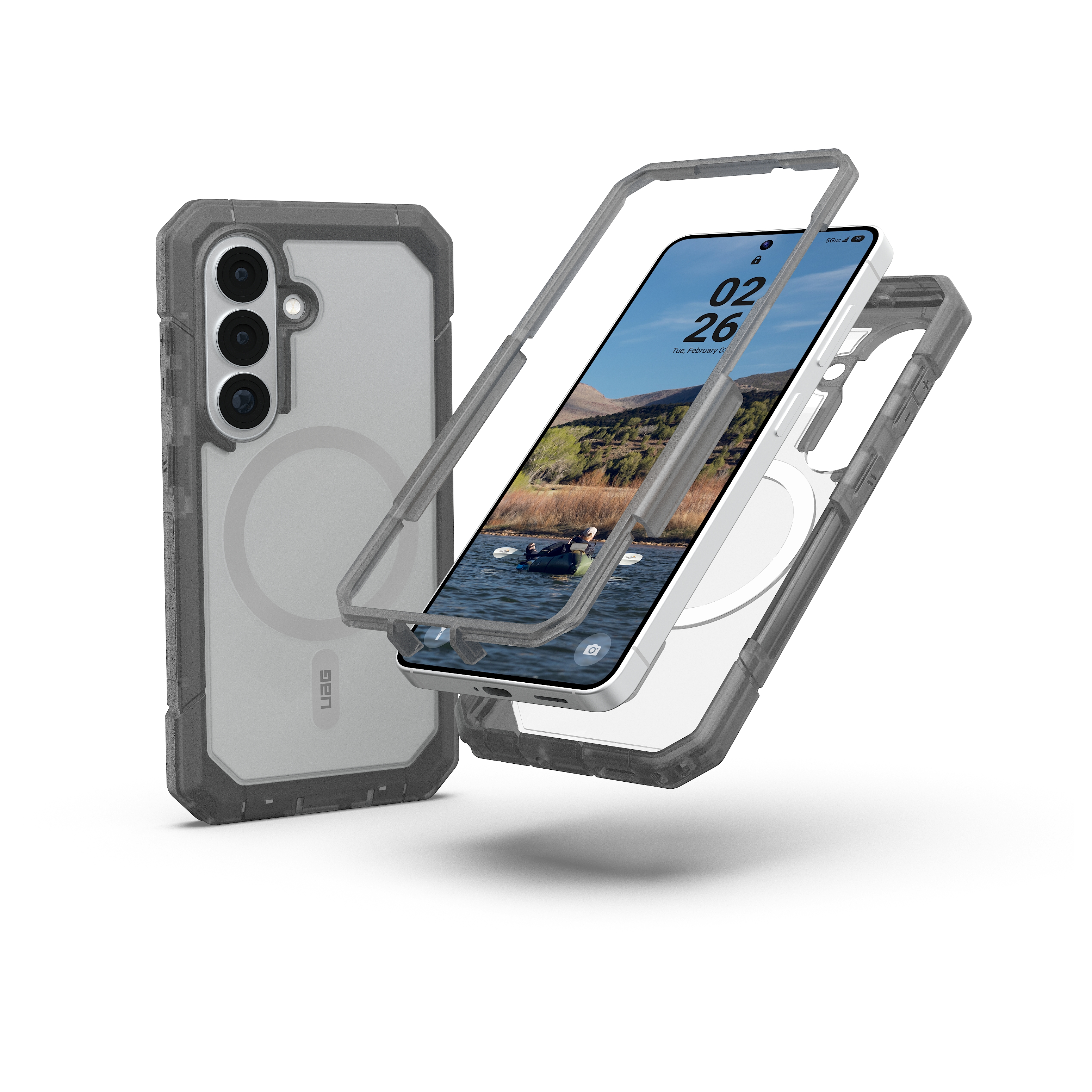 UAG Trooper coque arrière avec aimant Samsung Galaxy S26 - Ash Clear