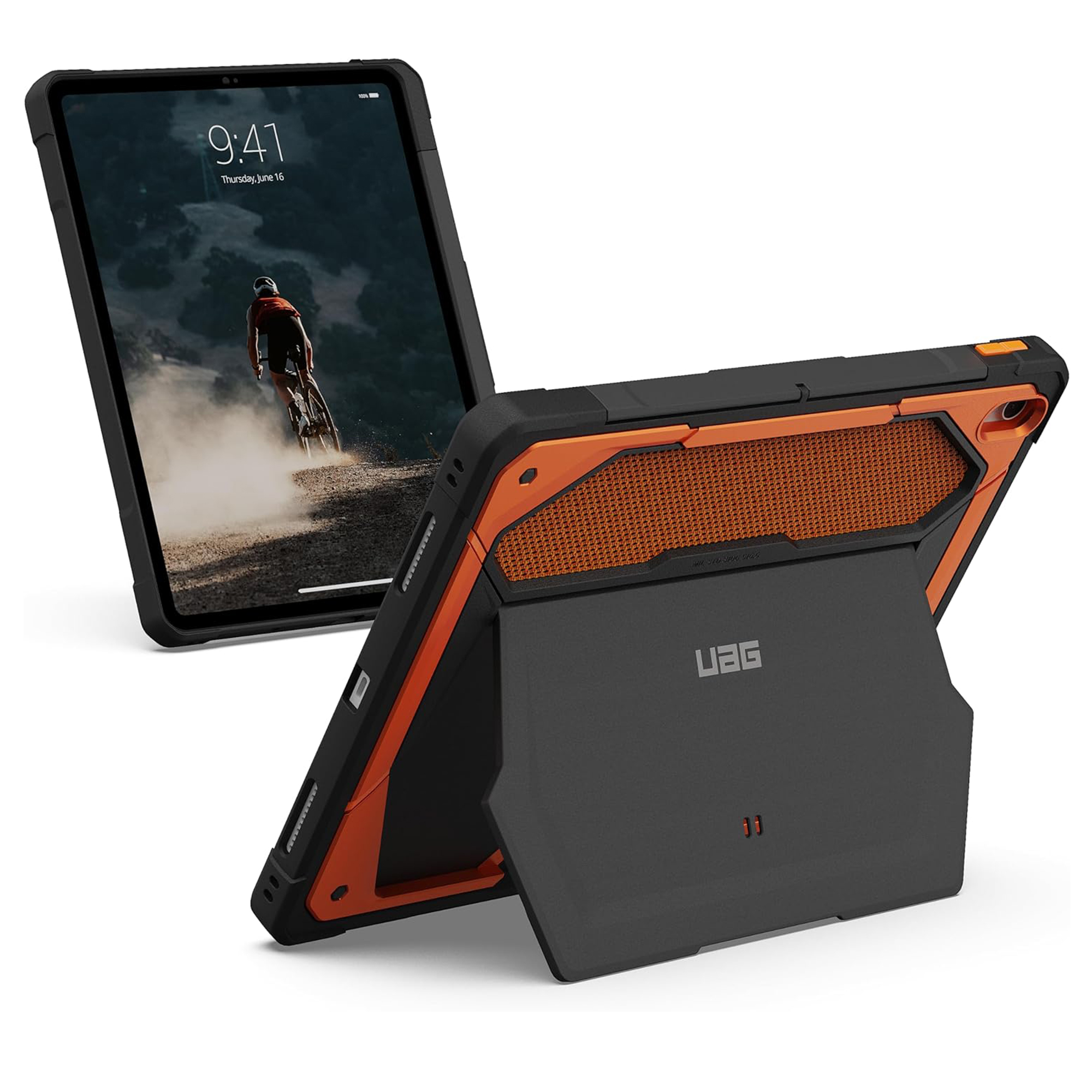 UAG Coque arrière Monarch Kevlar Apple iPad Air 13 pouces (2026) M4 / (2025) M3 / (2024) M2 - Kevlar Burnt Orange
